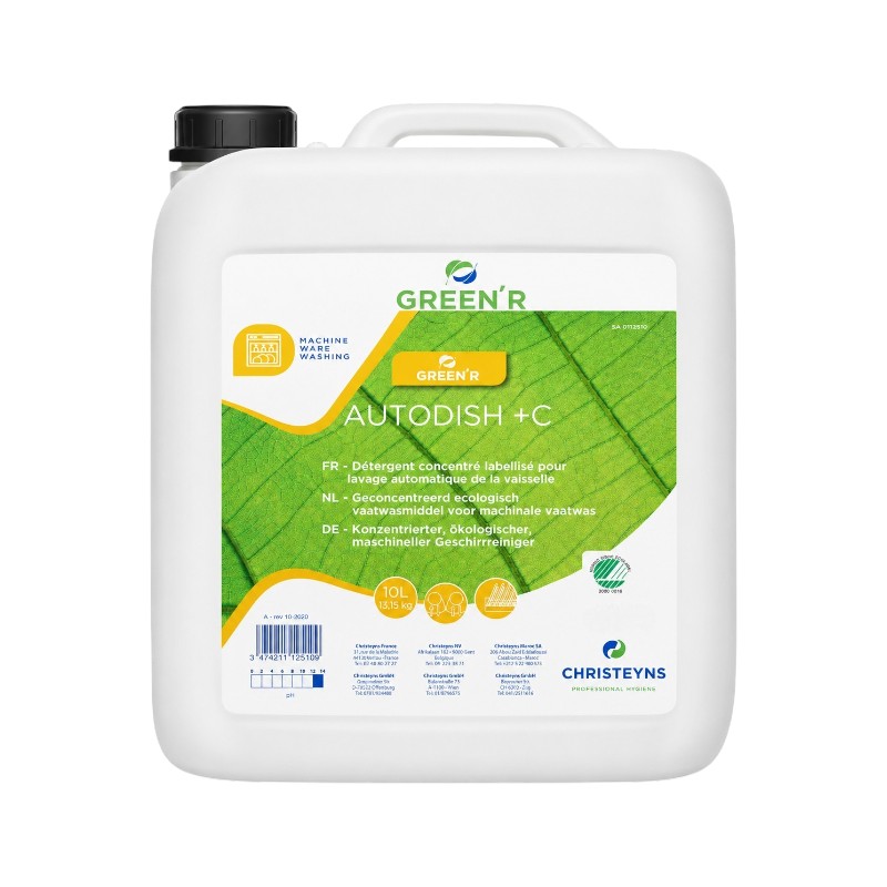 Green'r Autodish +C - Détergent écologique concentré pour lave-vaisselles - 10 litres